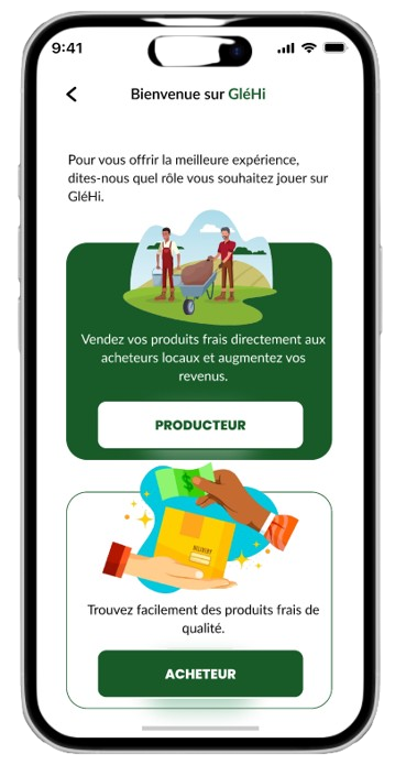 Mockup de l'application GleHi